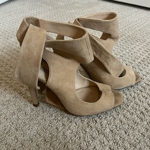 Zara suede tan heels Size 37